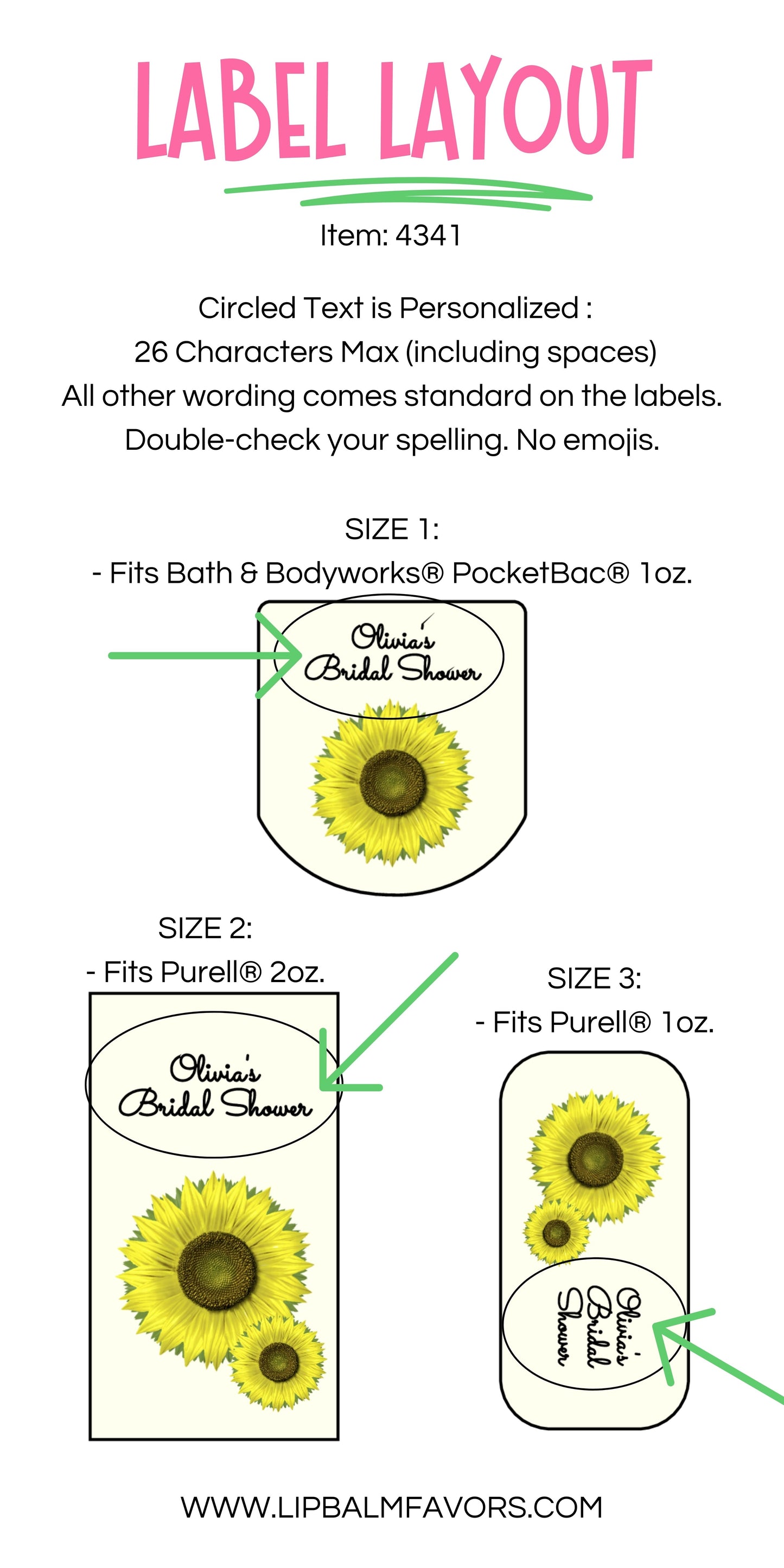 Sunflower Theme Baby Shower Favor Personalized PRINTED Hand Sanitizer LABELS | Rustic Fall Floral Bridal Shower Stickers for Favors [4341]