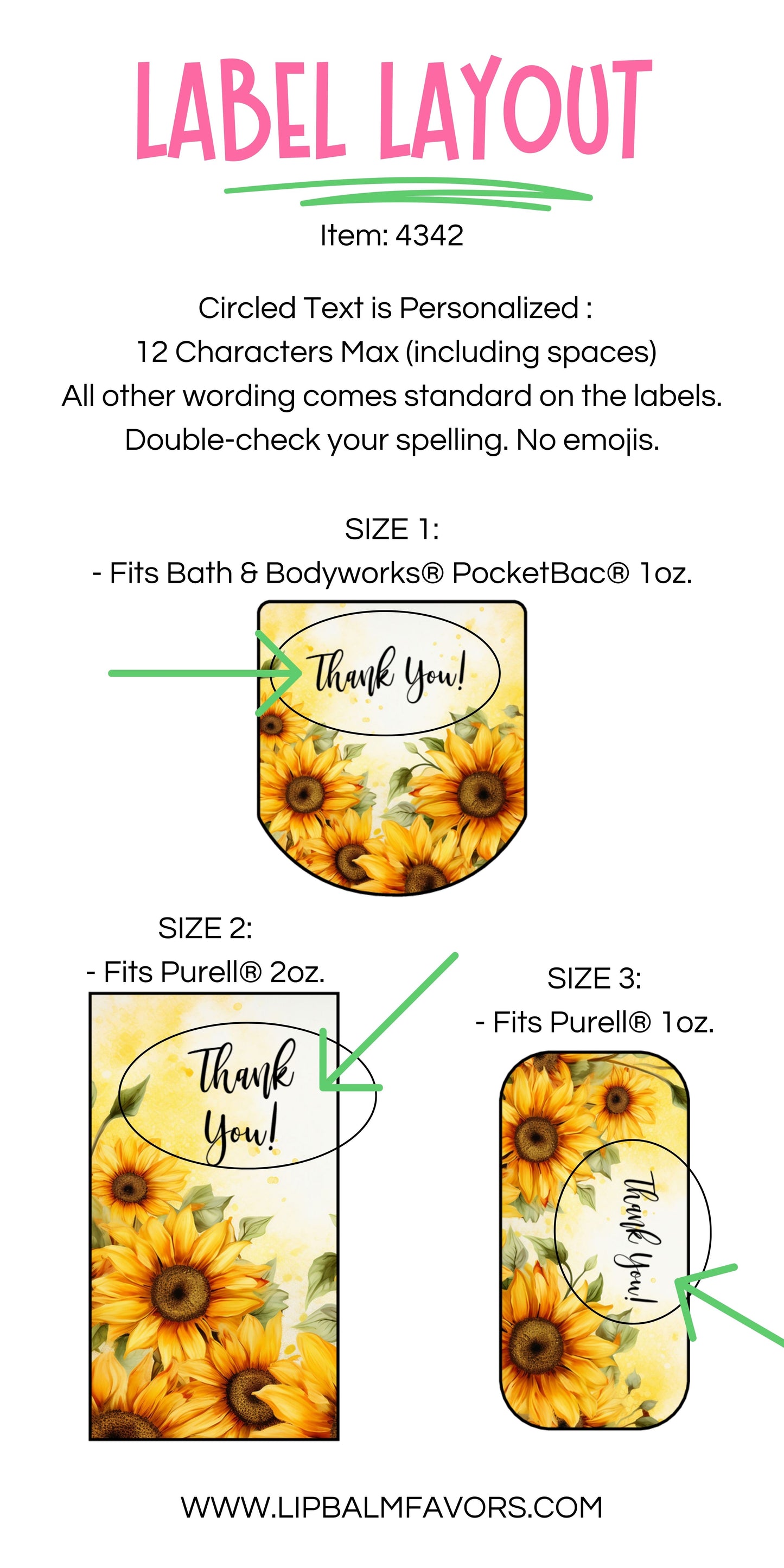 Sunflower Theme Party Personalized PRINTED Hand Sanitizer LABELS | Rustic Fall Floral Baby Shower Favors Sticker | Fall Bridal Shower [4342]