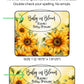 Sunflower Baby Shower Favor Personalized PRINTED Lip Balm LABELS | Sunflower Wedding Favors Sticker | Rustic Bridal Shower Theme [4342]