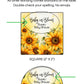 Sunflower Theme Baby Shower PRINTED 2" Square or Round Party Favor LABELS | Sunflower Bridal Shower Stickers for Favors | Fall Rustic [4342]