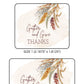 Gather and Give Thanks with PRINTED Lip Balm Favor LABELS for Thanksgiving Dinner Table or Friendsgiving Guests [5002]