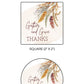 Gather and Give Thanks Thanksgiving PRINTED 2" Square or Round Party Favor LABELS | Friendsgiving Potluck Party Favor Stickers [5002]