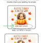 A Little Turkey is on the Way Personalized PRINTED Lip Balm LABELS | Turkey Theme Baby Shower | Thanksgiving Baby Shower Favors [5015]