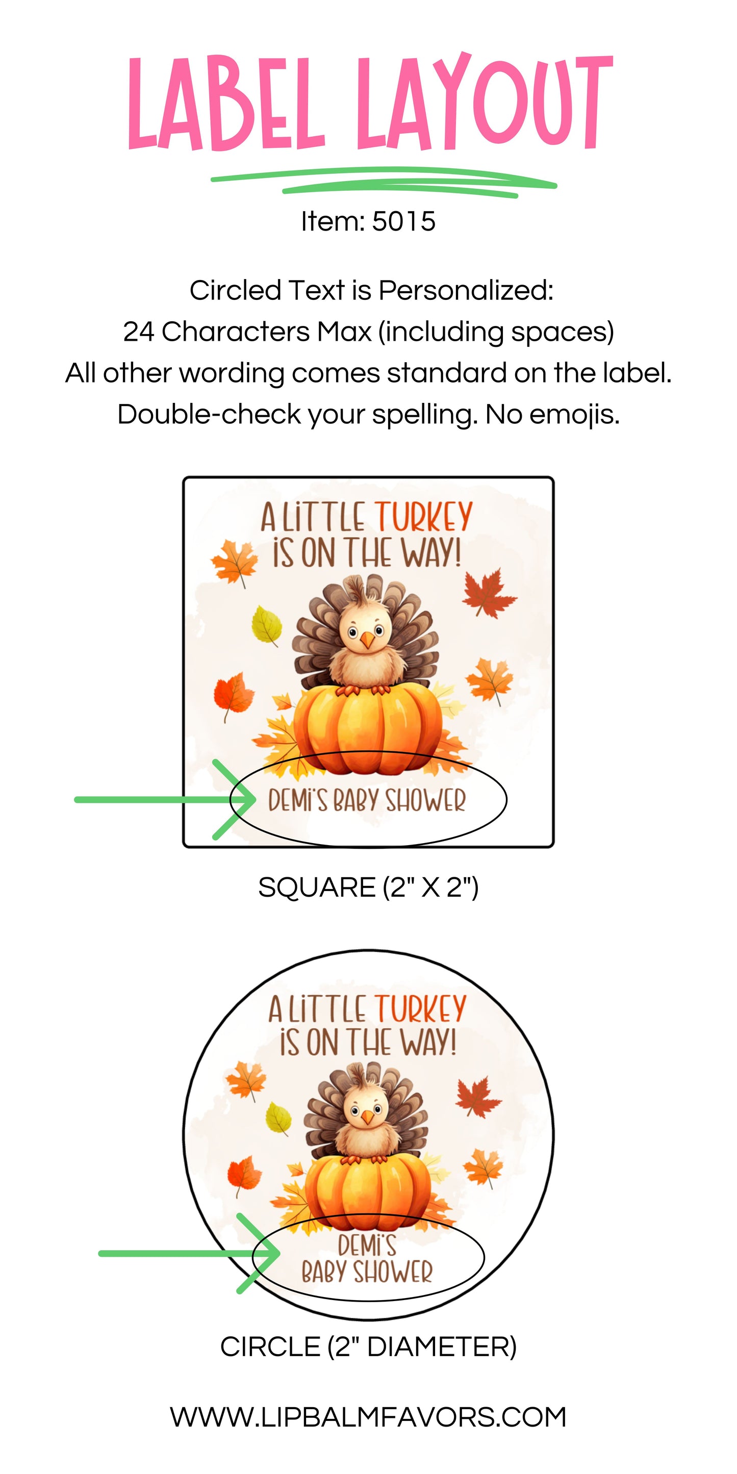 A Little Turkey is on the Way Baby Shower PRINTED 2" Square or Round Party Favor LABELS | November Baby Shower Sticker Thank You [5015]