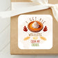 I Get Pie With A Little Help From My Friends PRINTED 2" Square or Round Party Favor LABELS | Friends Thanksgiving Gift Sticker [5019]