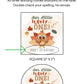 Our Little Turkey is One PRINTED 2" Square or Round Party Favor LABELS | November or Thanksgiving First Birthday Party Favor Sticker [5023]