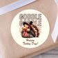 Gobble Gobble Thanksgiving Turkey PRINTED 2" Square or Round Party Favor LABELS | Friendsgiving Party Favor Sticker [5025]