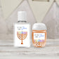 Let the Light Shine Menorah Hanukkah PRINTED Hand Sanitizer LABELS - Chanukah Design. [5035]