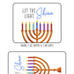 Let the Light Shine PRINTED Hanukkah Lip Balm Favors LABELS - Perfect Gifts for Her, Women, Kids, Teachers, and Chanukah Parties! [5035]