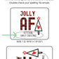 Jolly AF PRINTED Personalized Christmas Lip Balm Favors LABELS for Adults | Create the Perfect Party Gifts [5040]