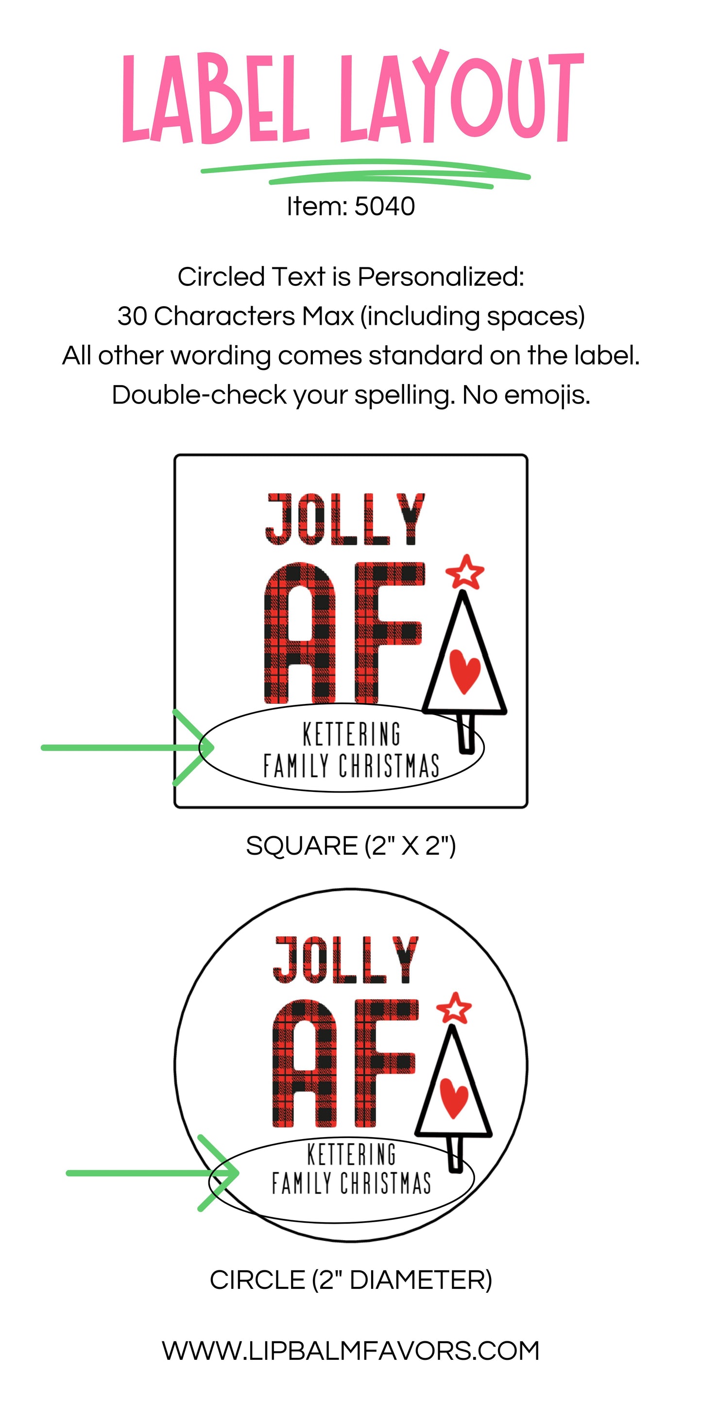 Jolly AF PRINTED 2" Square or Round Christmas Party Favor LABELS | Holiday Party Supplies | Buffalo Plaid Christmas Sticker for Favor [5040]