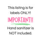 PRINTED Hand Sanitizer LABELS for Camping Bachelorette Party Favors | Camping Party Theme | Summer Themed Party | Camp Bachelorette [4269]