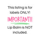 Printed Lip Balm LABELS | Aloha Baby Shower Favors | Tropical Baby Shower Favors | Hawaiian Luau Baby Shower | Hibiscus Floral Theme [1047]